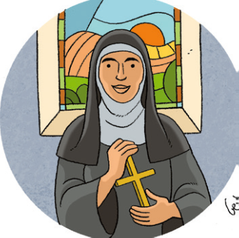 Saint 33e dimanche TOC Sainte Gertrude la Grande Catherine Chion pour Magnificat Junior