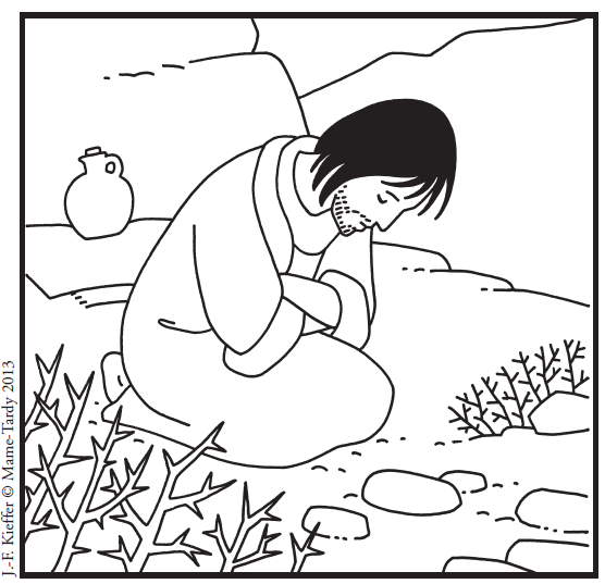 Coloriage 1er dimanche du Carême A 22022026 JF Kieffer